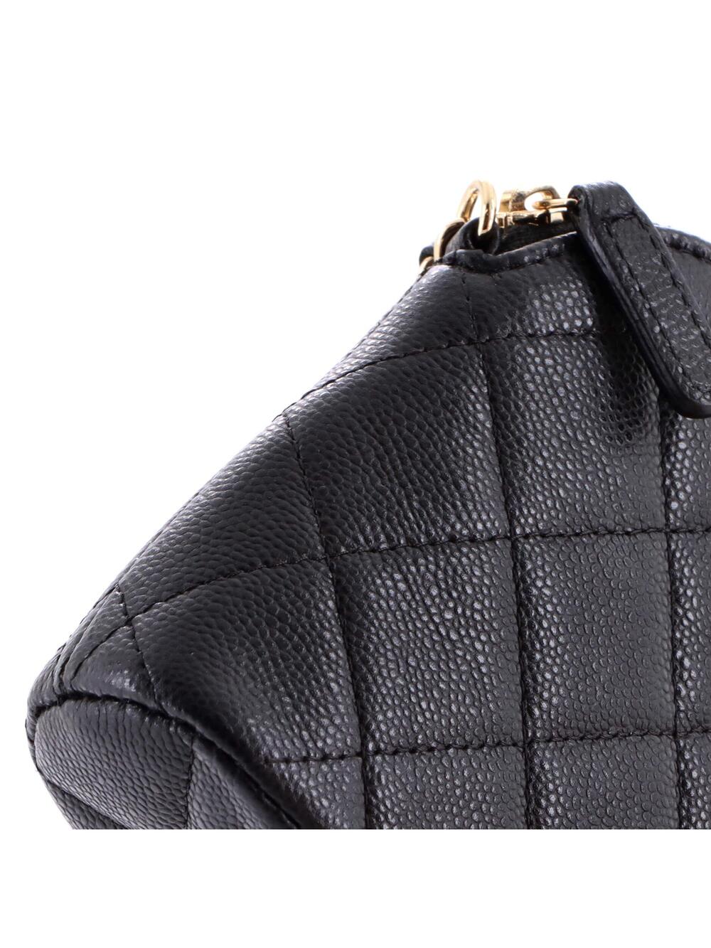 Chanel Cc Dome Zip Clutch With Chain #281377C49B - Picture 6 of 7